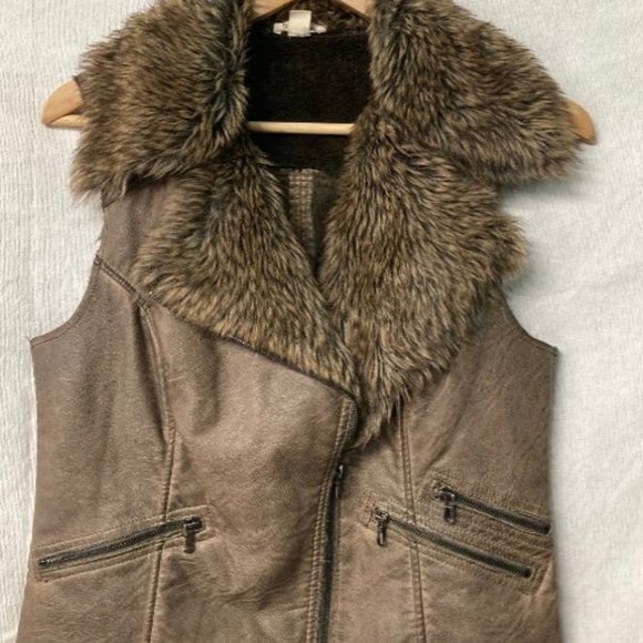 Faux Leather Fur Vest S - Picture 14 of 14